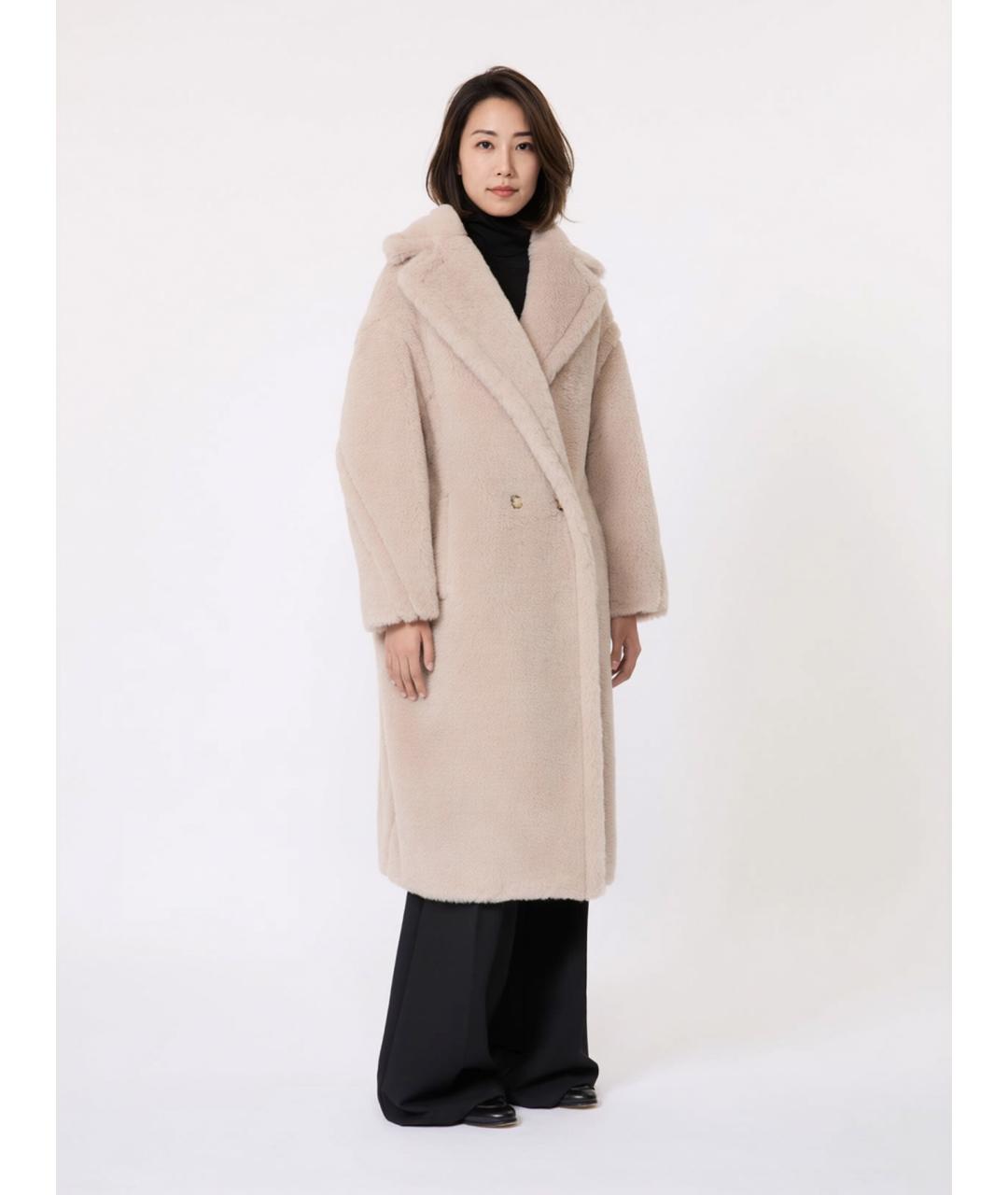 MAX MARA Бежевое шерстяное пальто, фото 4