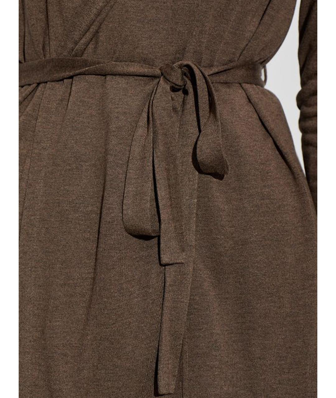 MAX MARA Коричневый шелковый кардиган, фото 5