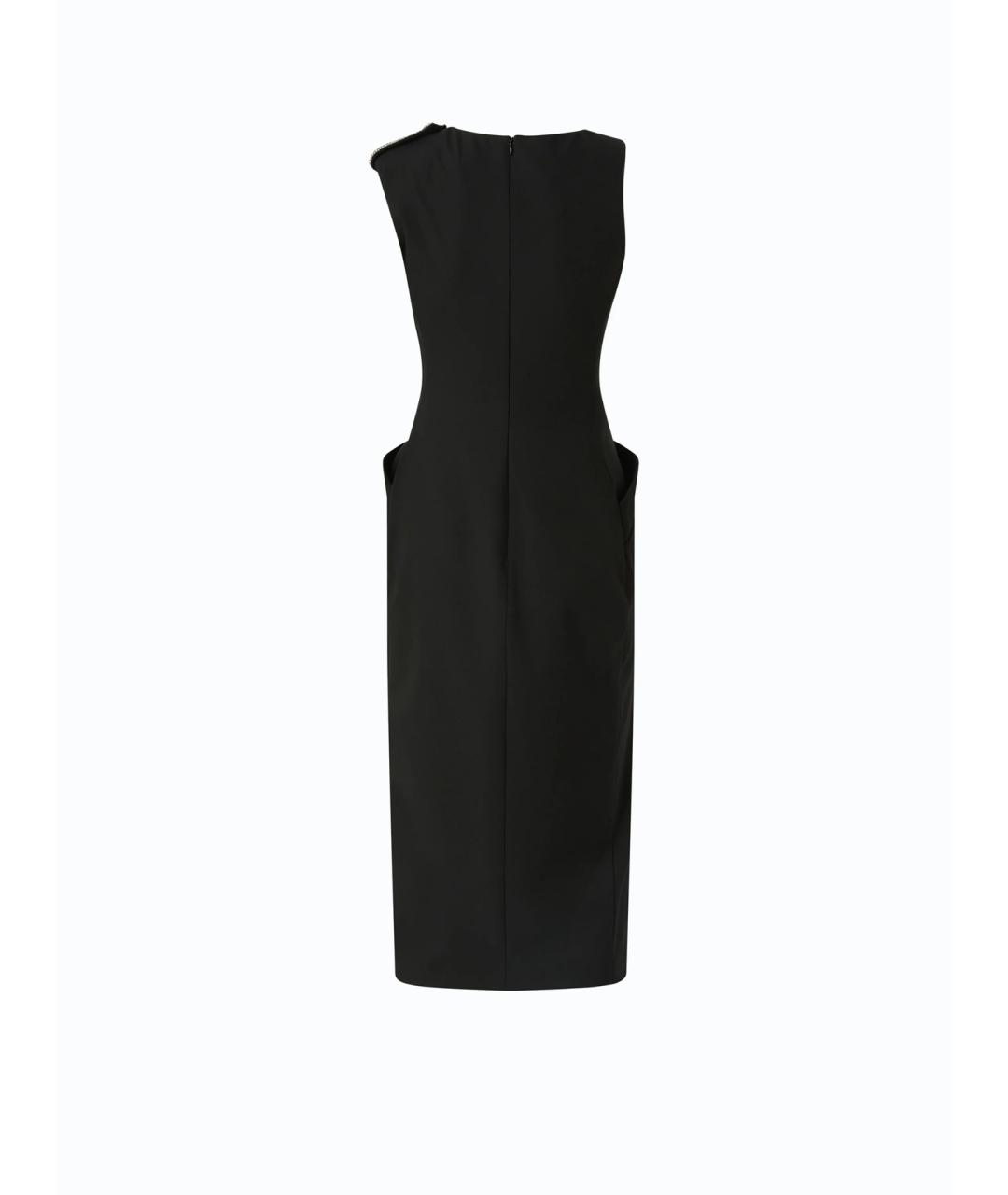 PINKO Черное полиэстеровое коктейльное платье, фото 6