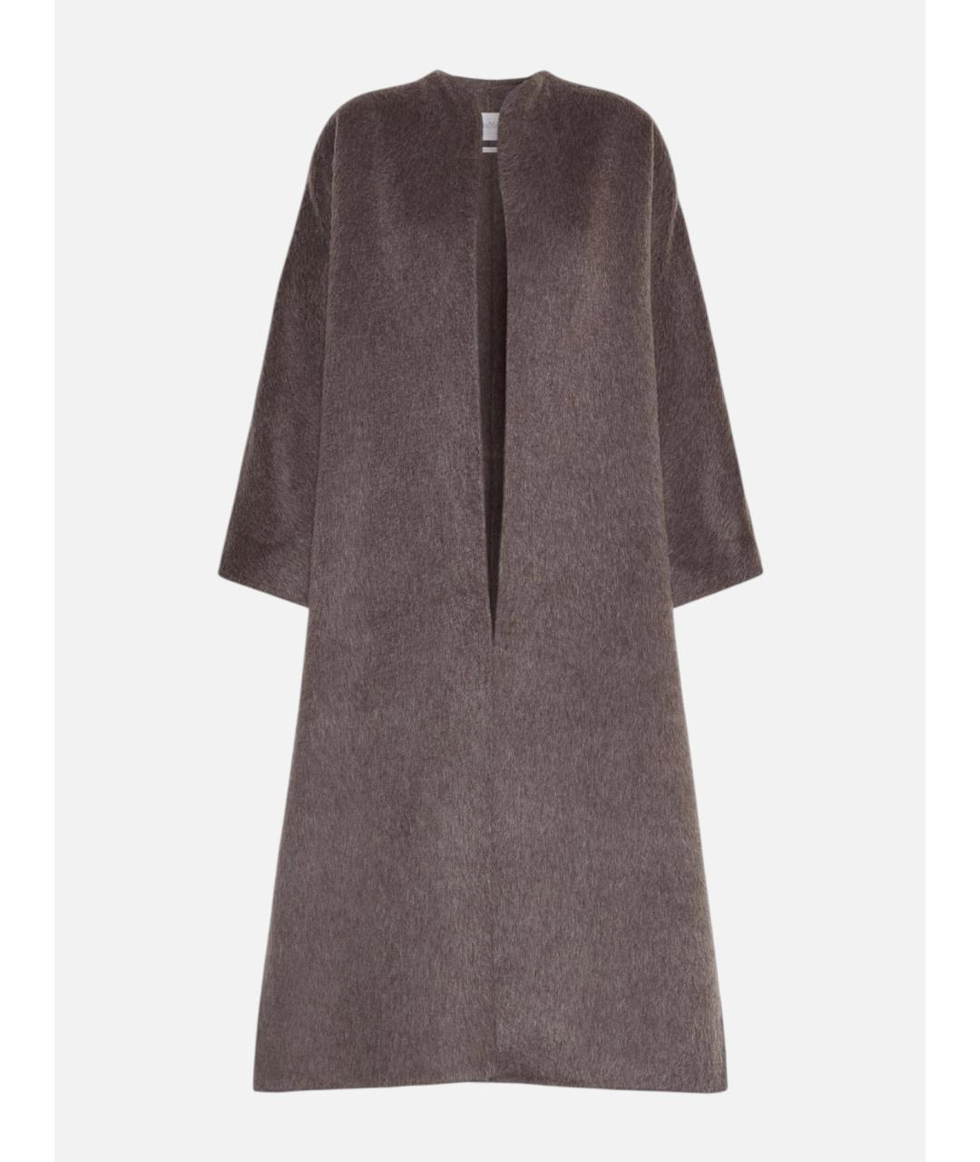 MAX MARA Коричневое шерстяное пальто, фото 2
