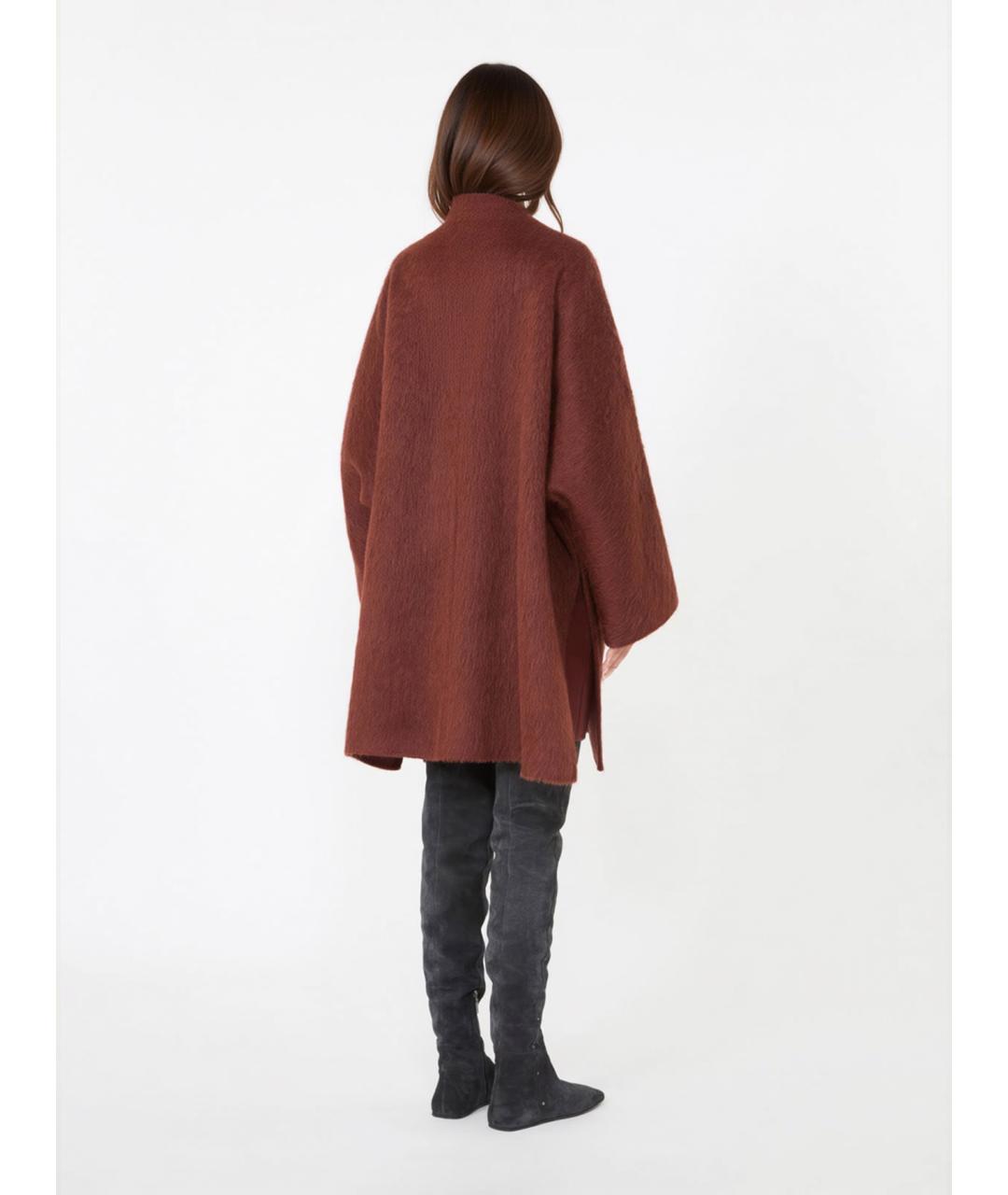 MAX MARA Бордовое шерстяное пальто, фото 4