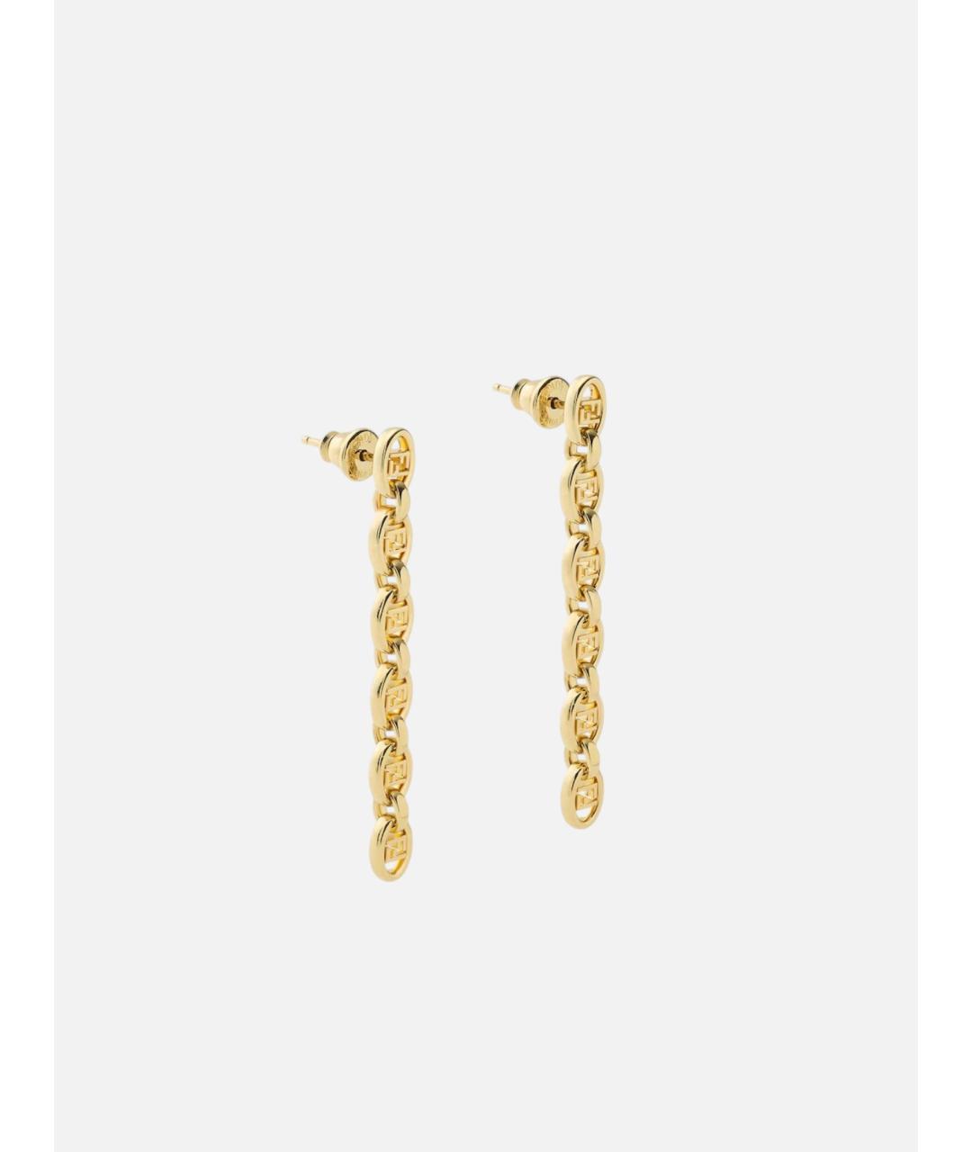 FENDI Золотые серьги, фото 3
