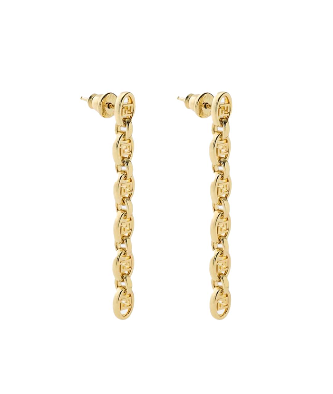FENDI Золотые серьги, фото 1