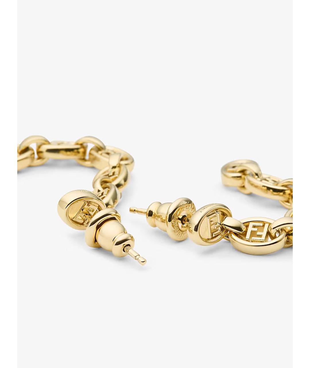 FENDI Золотые серьги, фото 2