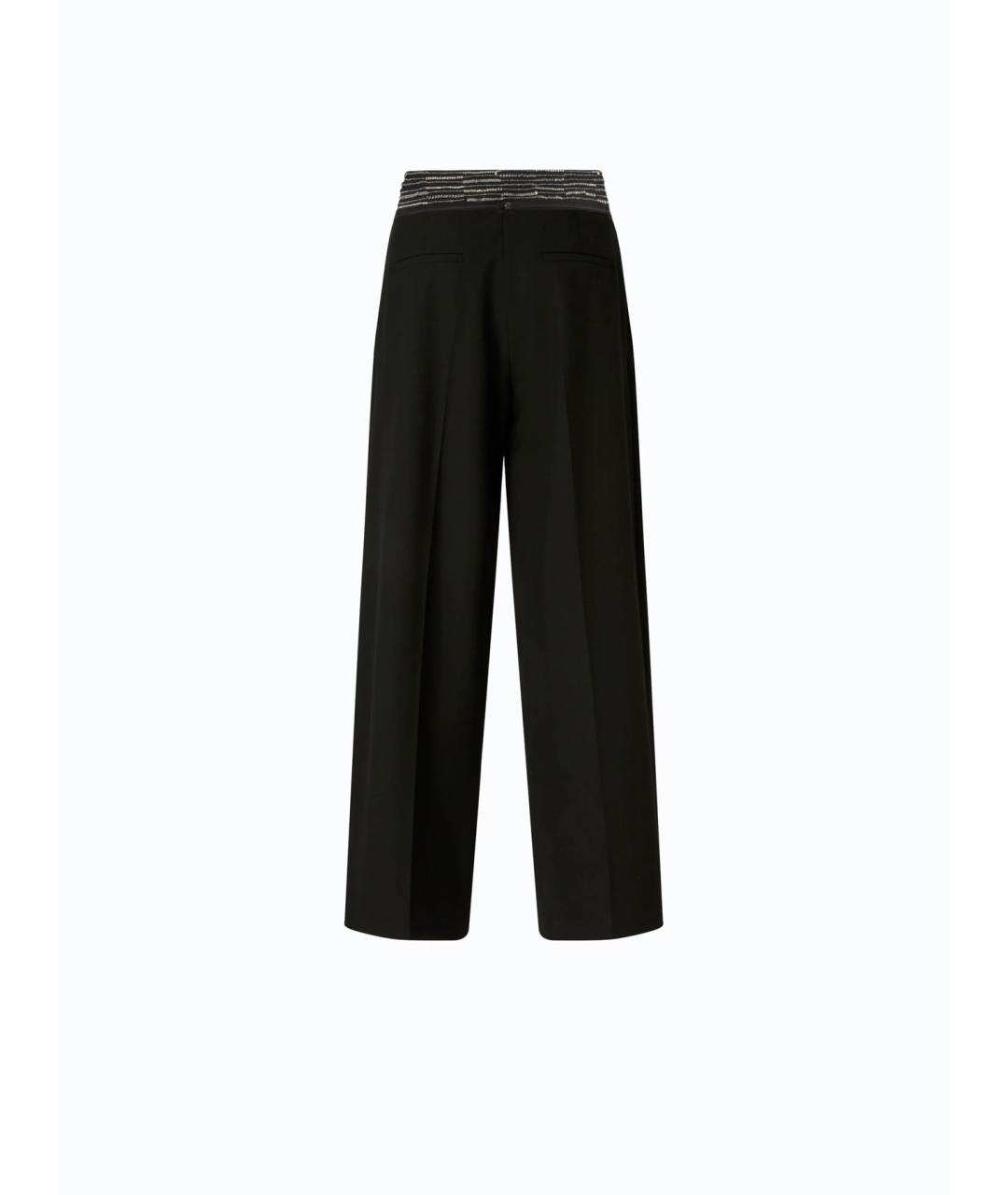 PINKO Черные полиэстеровые брюки широкие, фото 6