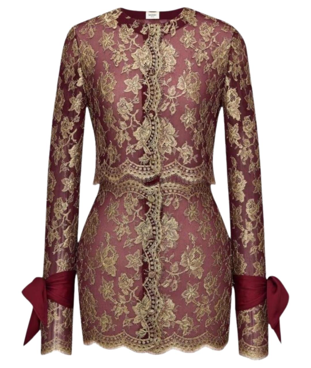 SAINT LAURENT Мульти полиамидовое коктейльное платье, фото 1