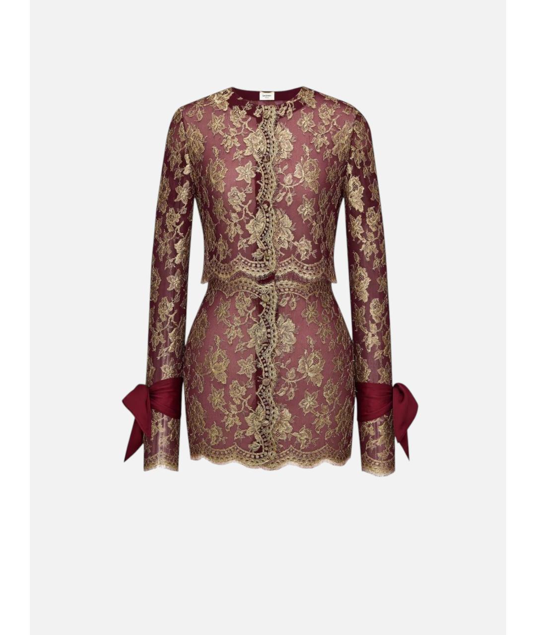 SAINT LAURENT Мульти полиамидовое коктейльное платье, фото 2