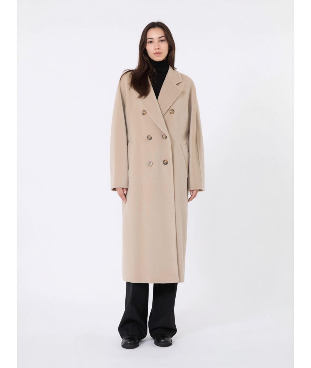 MAX MARA Бежевое шерстяное пальто, фото 3