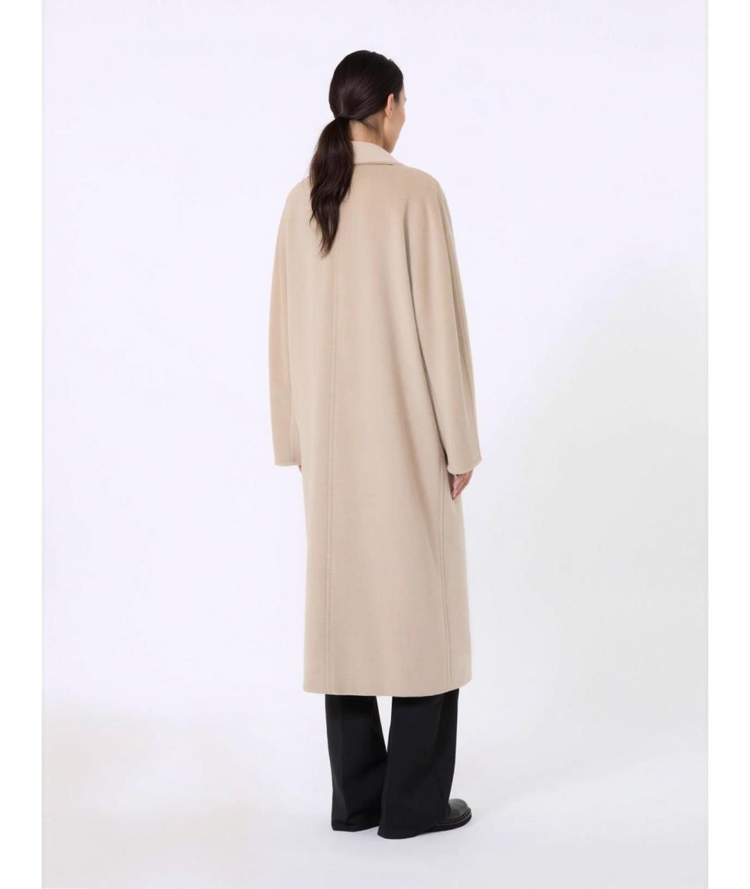 MAX MARA Бежевое шерстяное пальто, фото 4