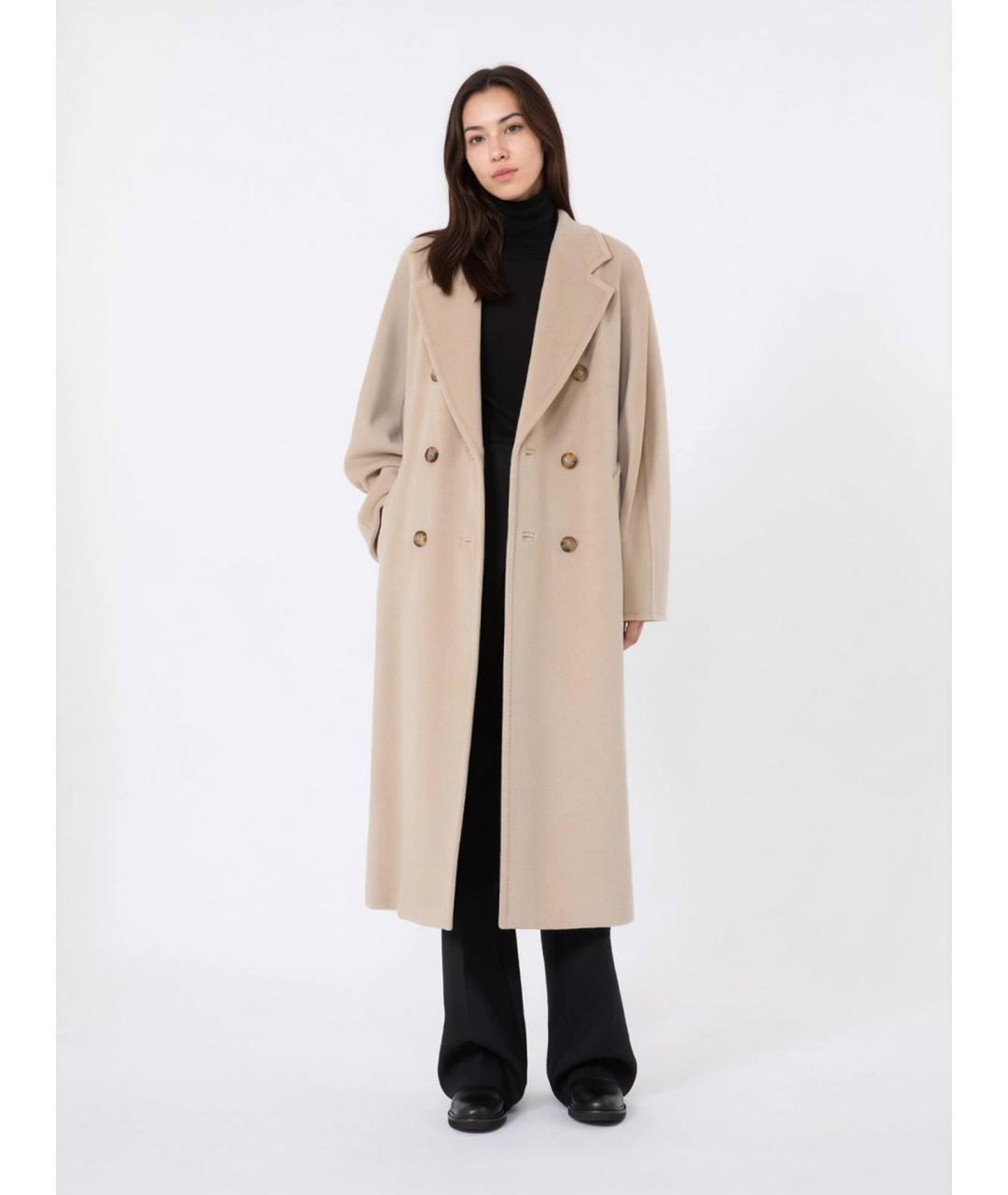 MAX MARA Бежевое шерстяное пальто, фото 2