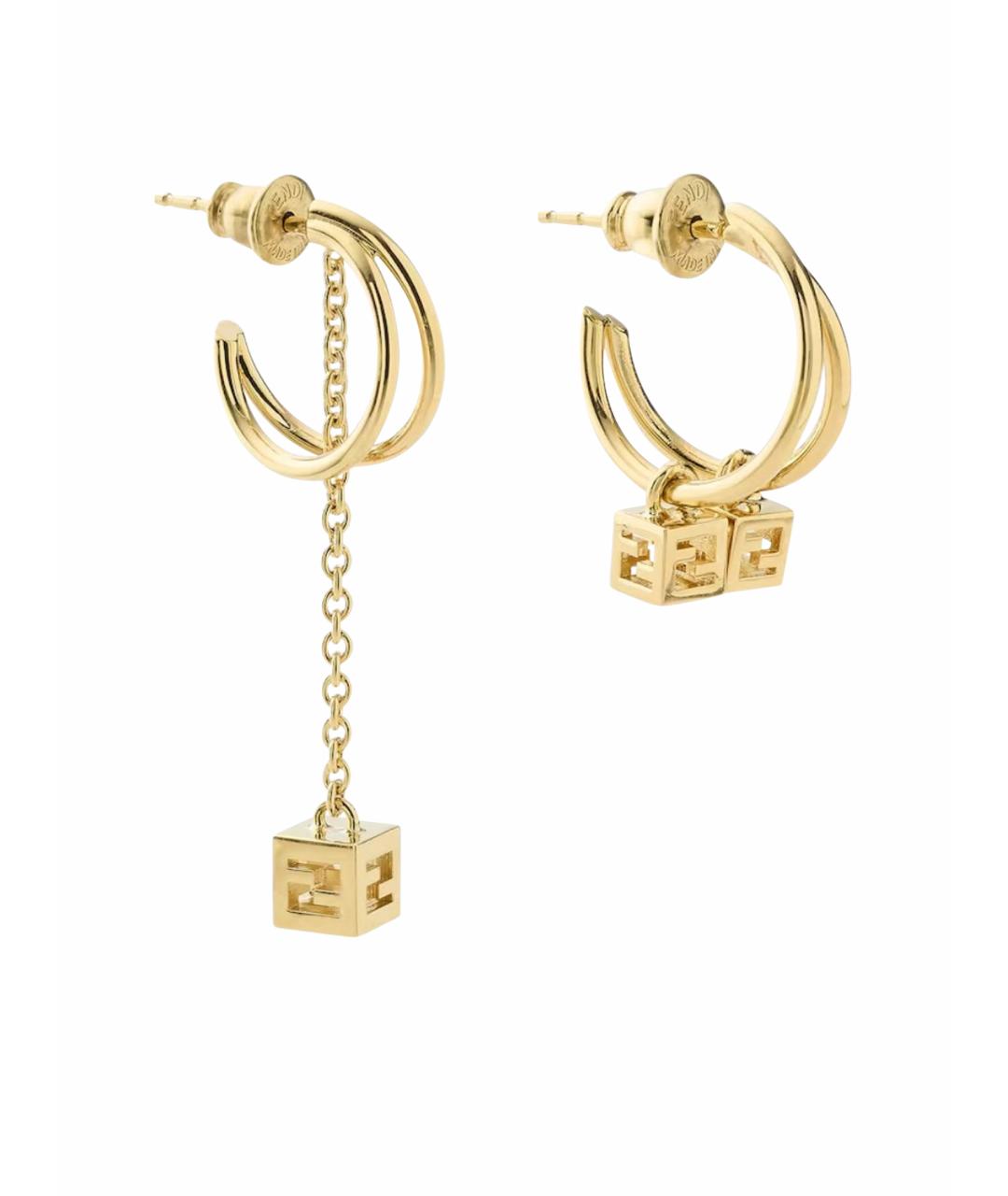 FENDI Золотые серьги, фото 1