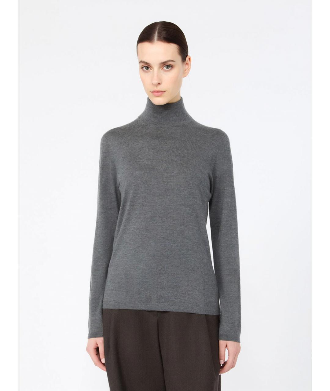 MAX MARA Серая кашемировая водолазка, фото 3