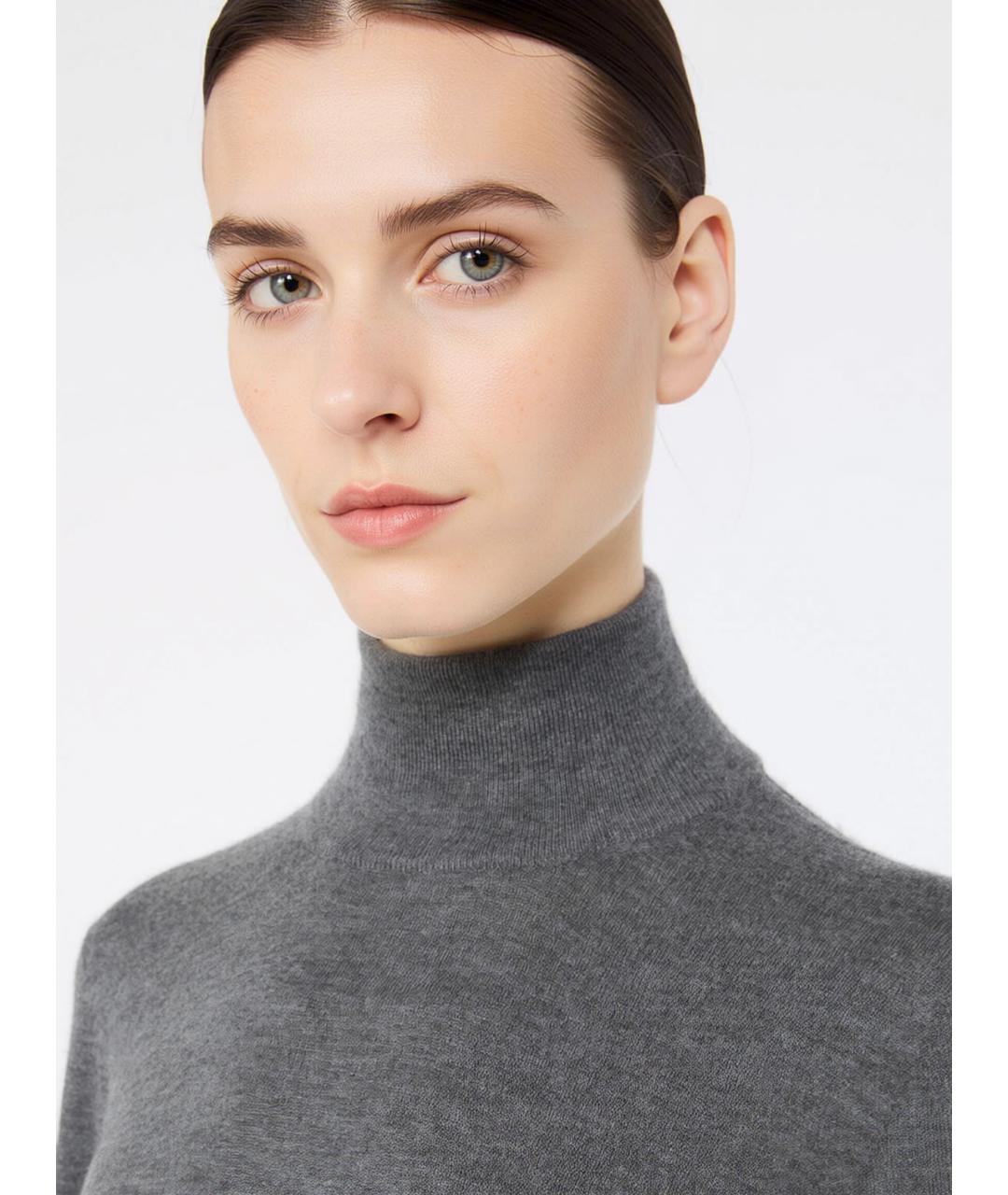 MAX MARA Серая кашемировая водолазка, фото 5