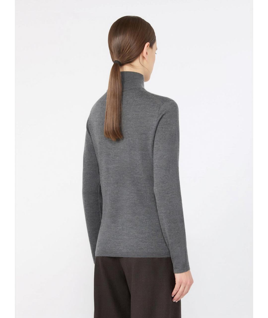 MAX MARA Серая кашемировая водолазка, фото 4