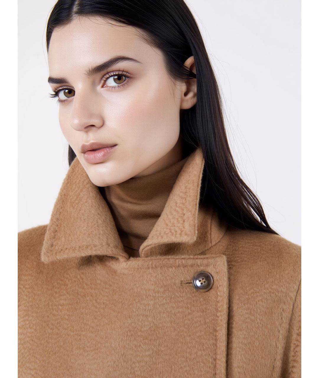 MAX MARA Бежевое шерстяное пальто, фото 5