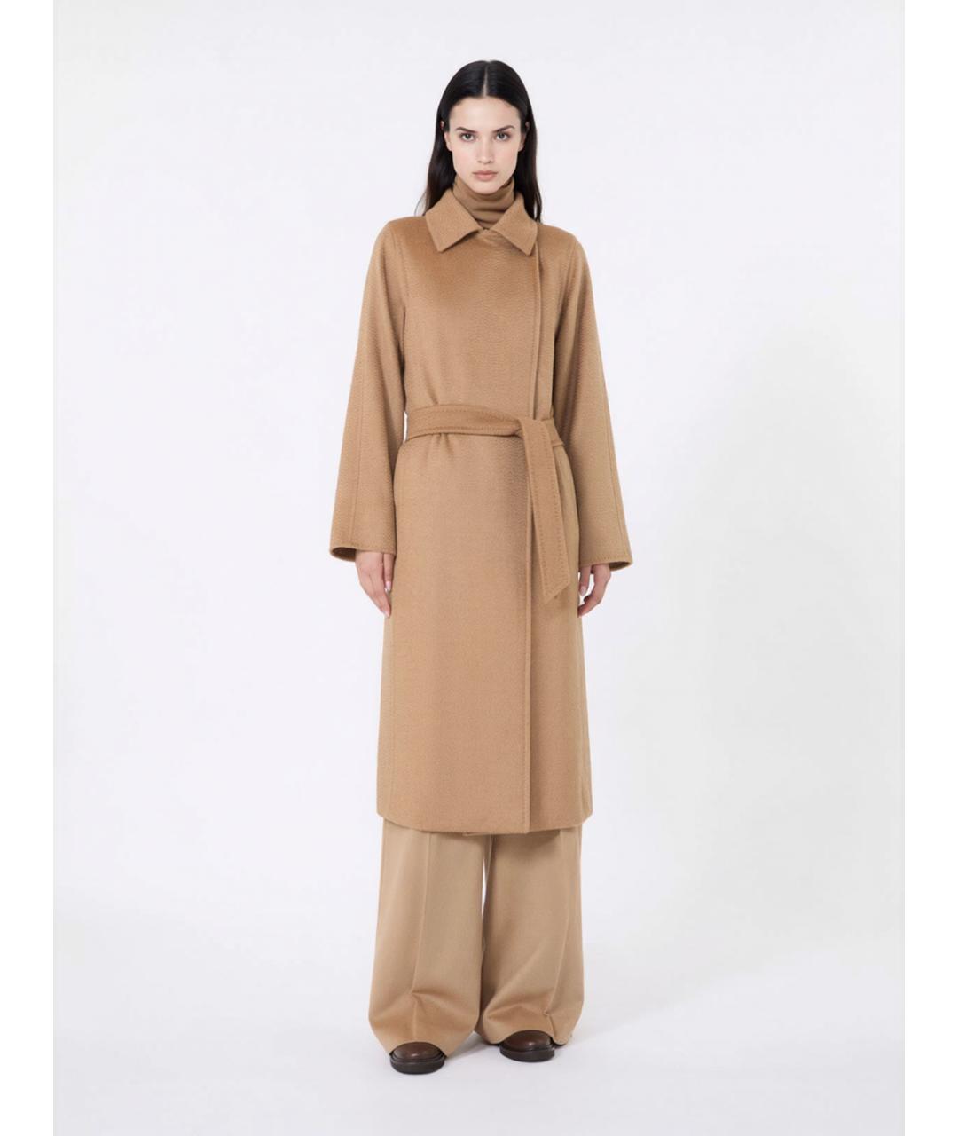 MAX MARA Бежевое шерстяное пальто, фото 2