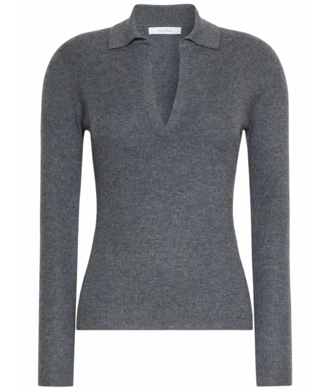 MAX MARA Серый кашемировый джемпер / свитер, фото 1