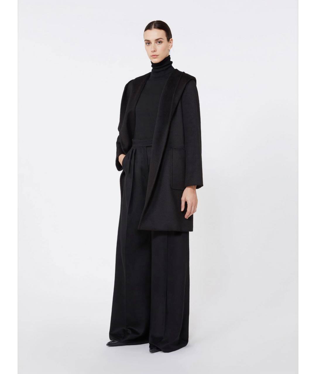 MAX MARA Черное шерстяное пальто, фото 2