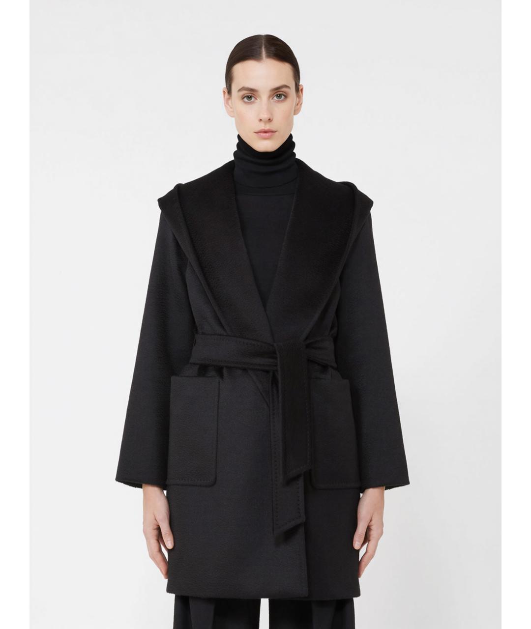 MAX MARA Черное шерстяное пальто, фото 3