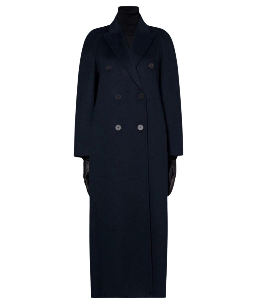 MAX MARA Темно-синее шерстяное пальто, фото 1
