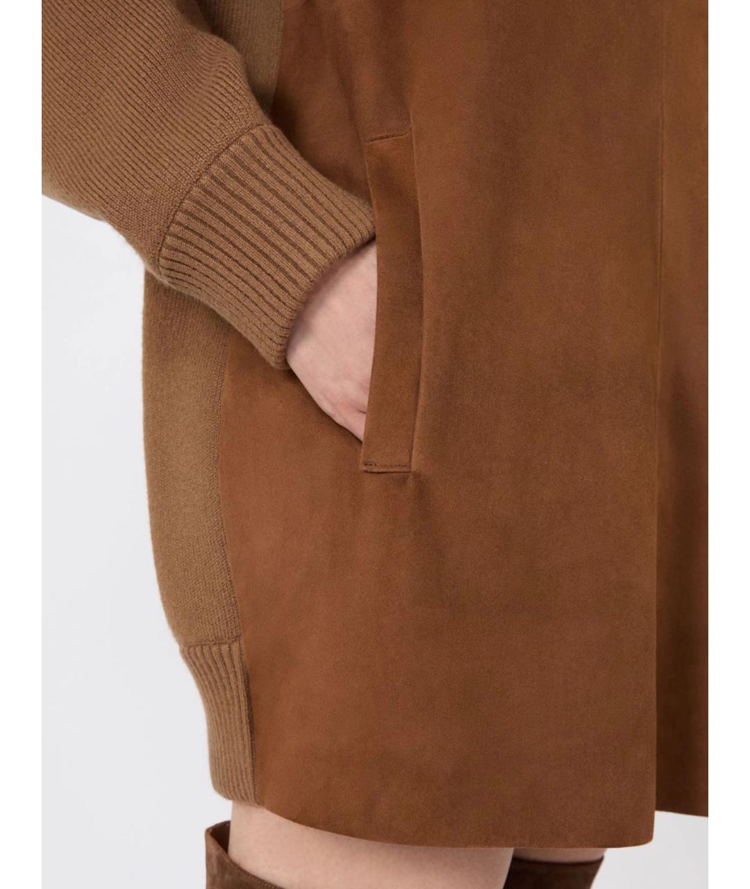 MAX MARA Бежевое шерстяное повседневное платье, фото 5