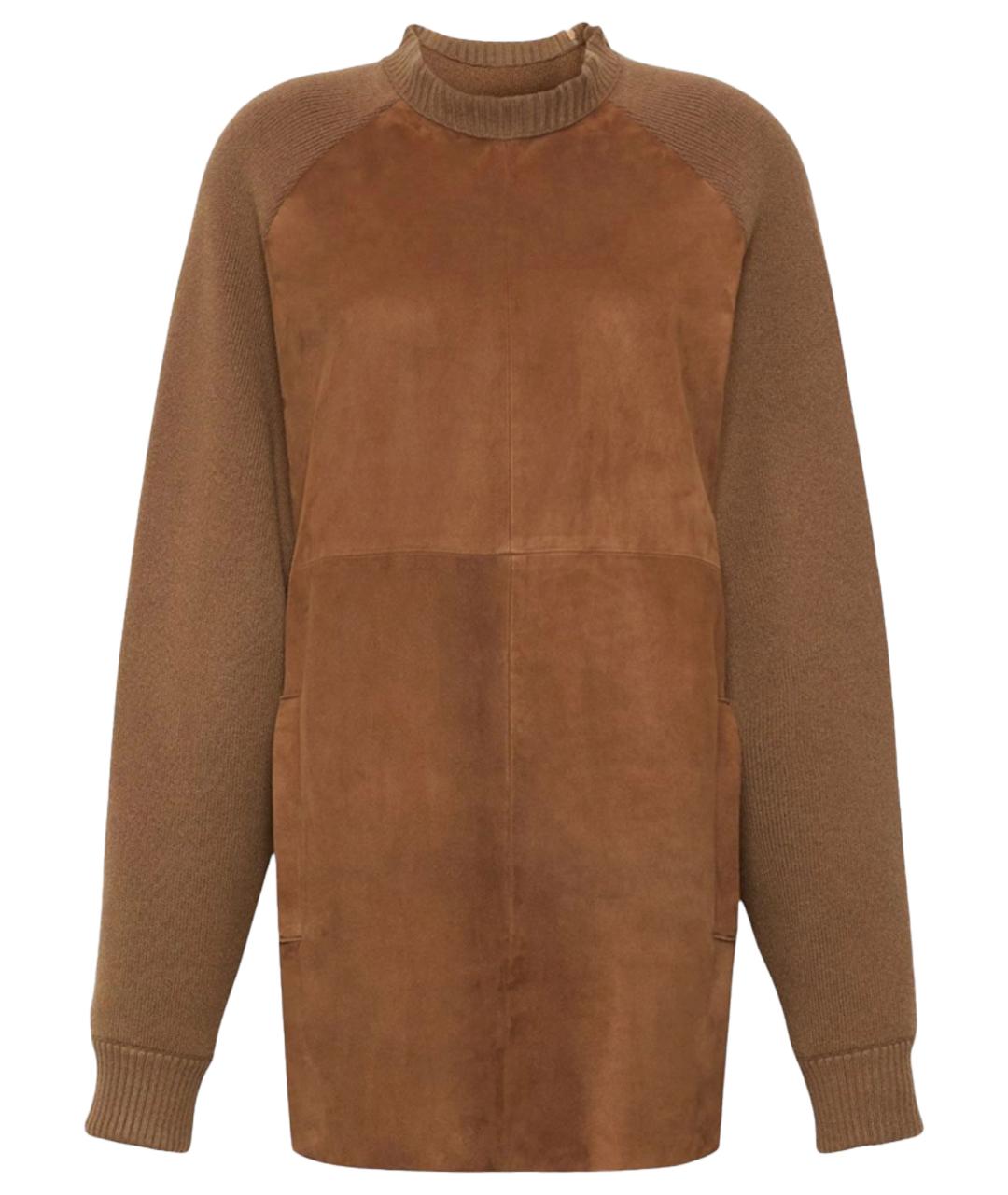 MAX MARA Бежевое шерстяное повседневное платье, фото 1