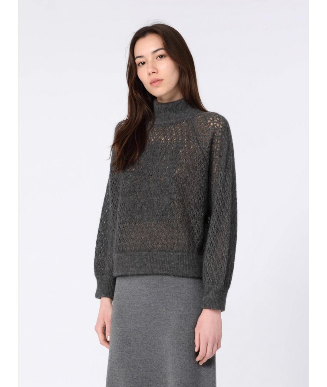 MAX MARA Серый кашемировый джемпер / свитер, фото 2