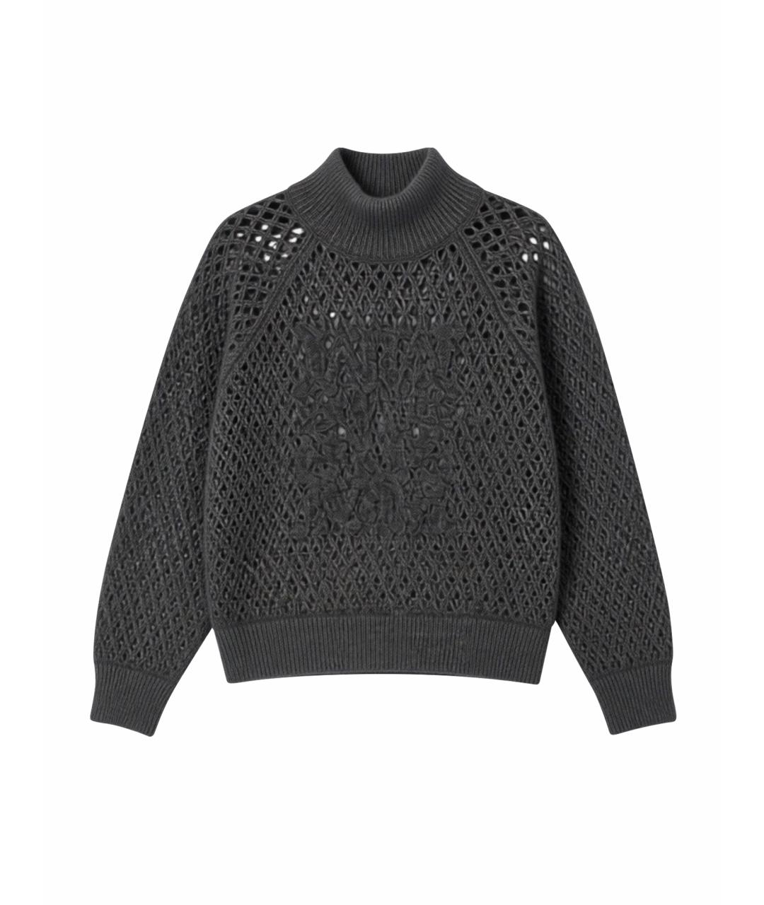 MAX MARA Серый кашемировый джемпер / свитер, фото 1