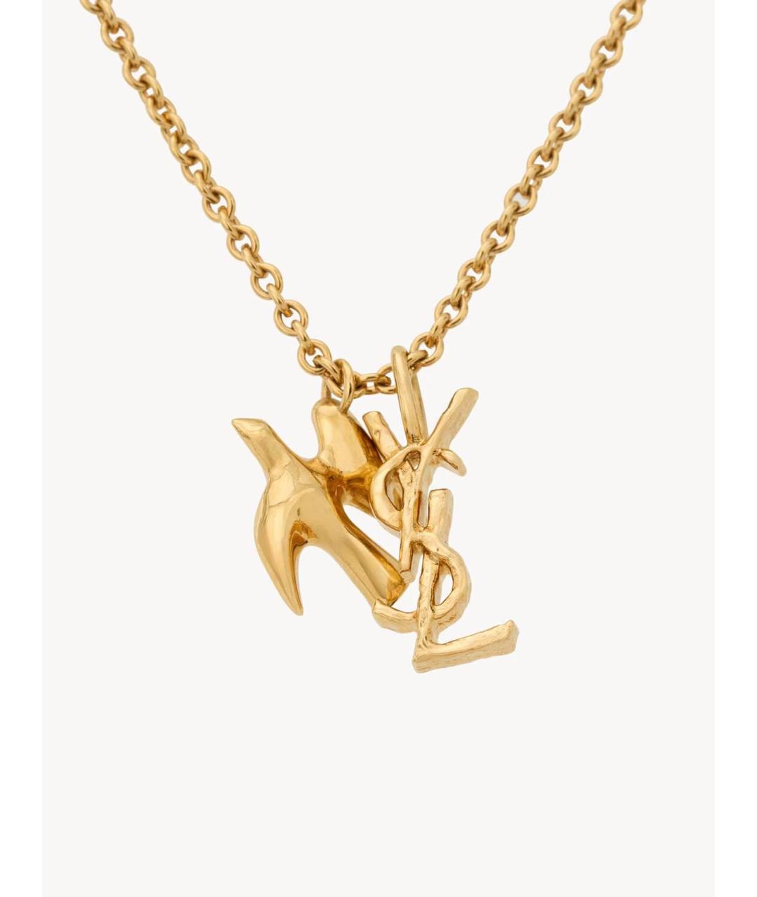 SAINT LAURENT Золотая металлическая цепочка, фото 3