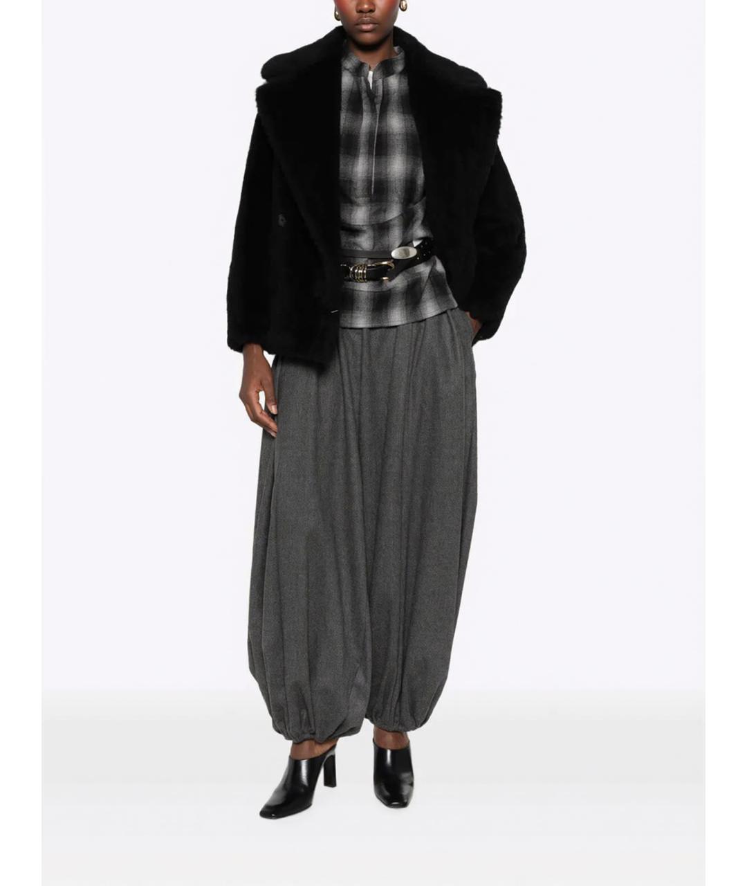 MAX MARA Черное шерстяное пальто, фото 4