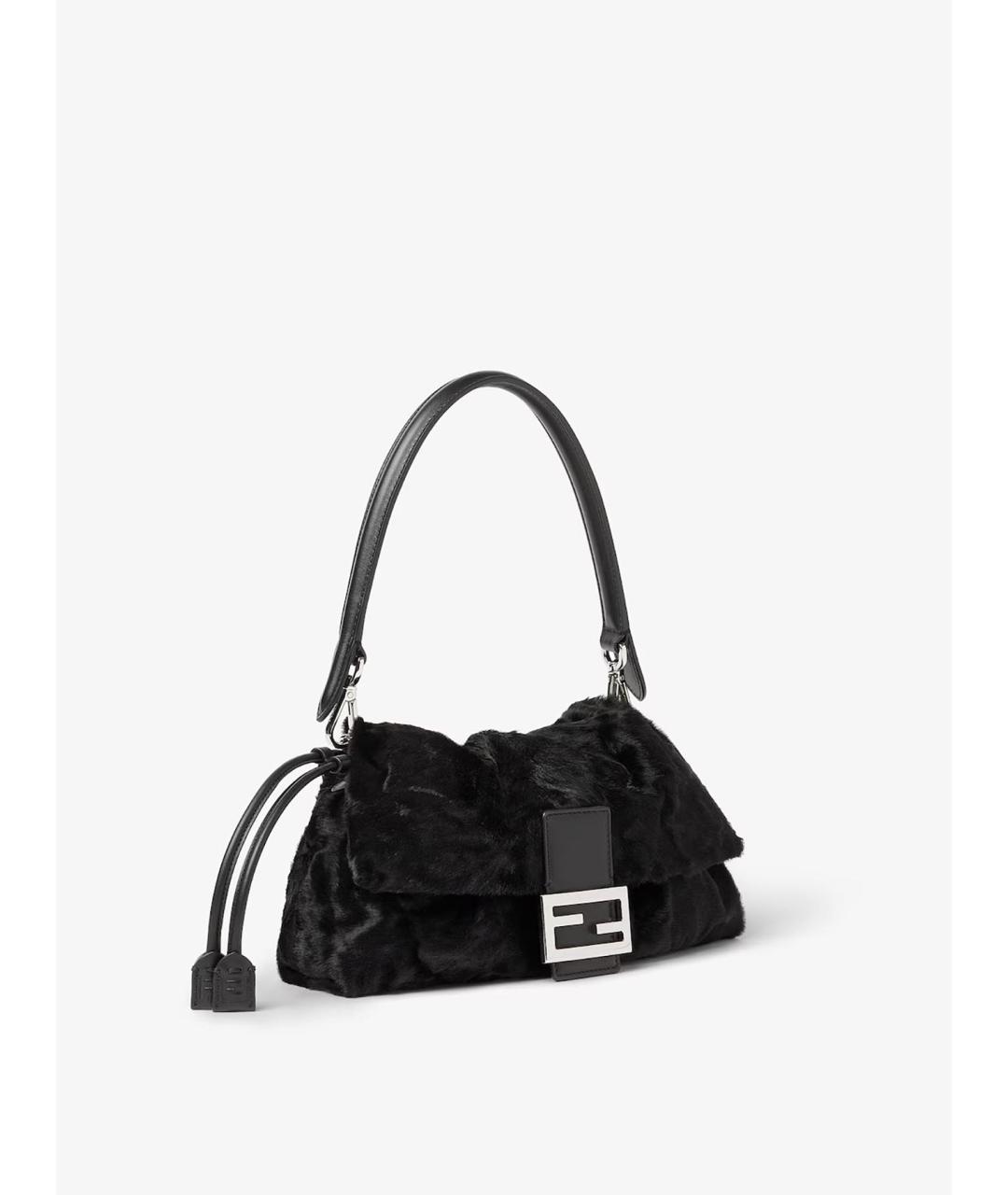 FENDI Черная кожаная сумка через плечо, фото 2