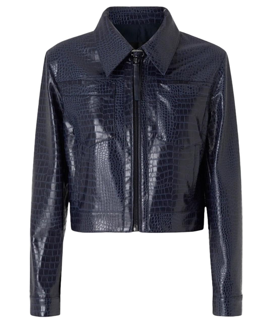 PINKO Темно-синяя вискозная куртка, фото 1