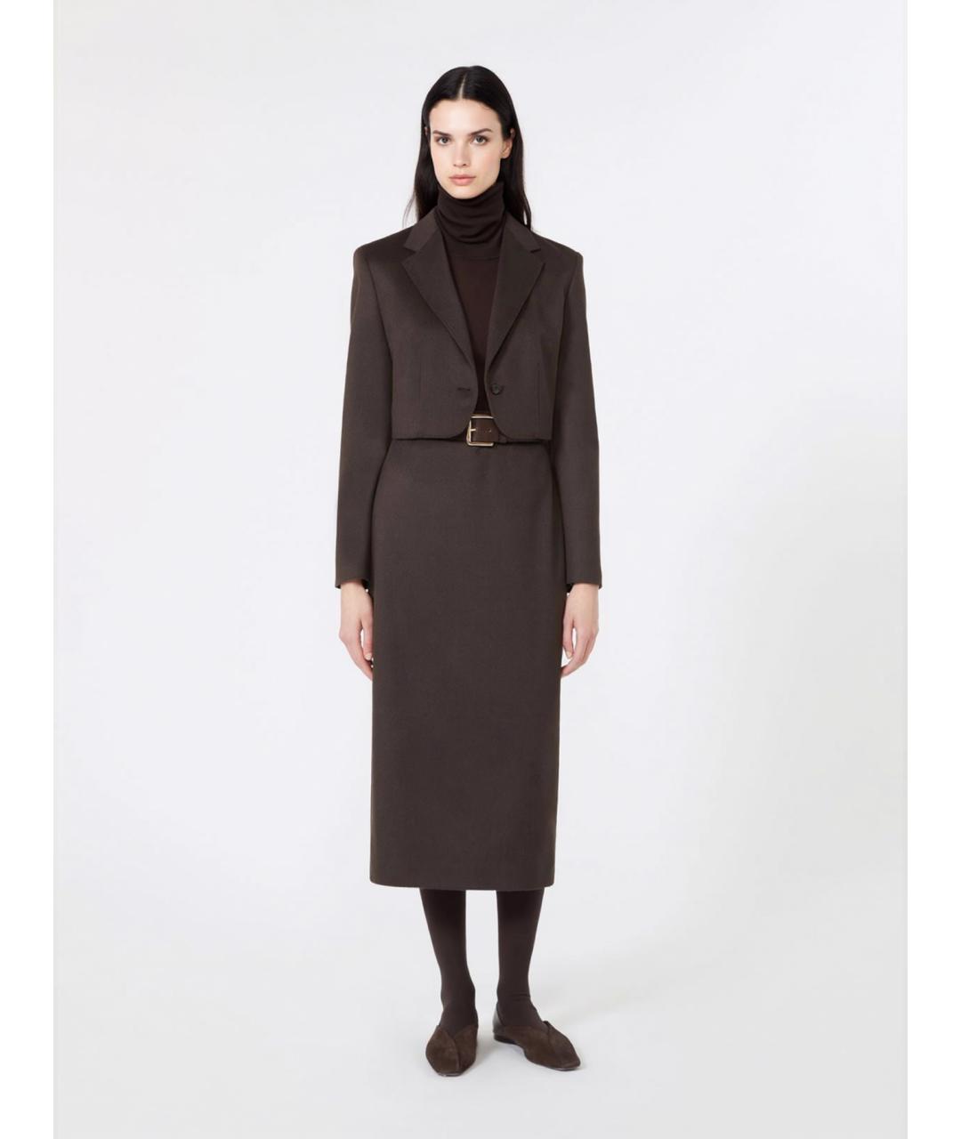 MAX MARA Коричневая шерстяная водолазка, фото 2