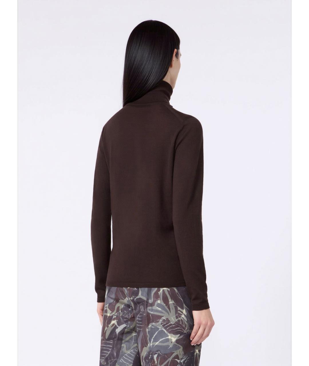 MAX MARA Коричневая шерстяная водолазка, фото 4