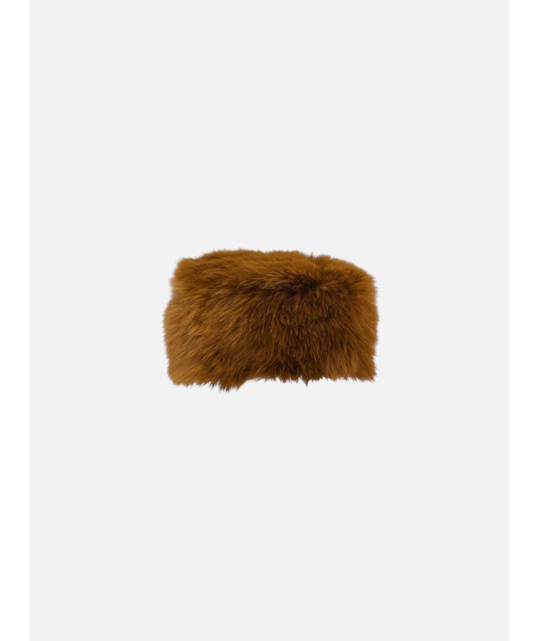 SAINT LAURENT Коричневая шапка, фото 3