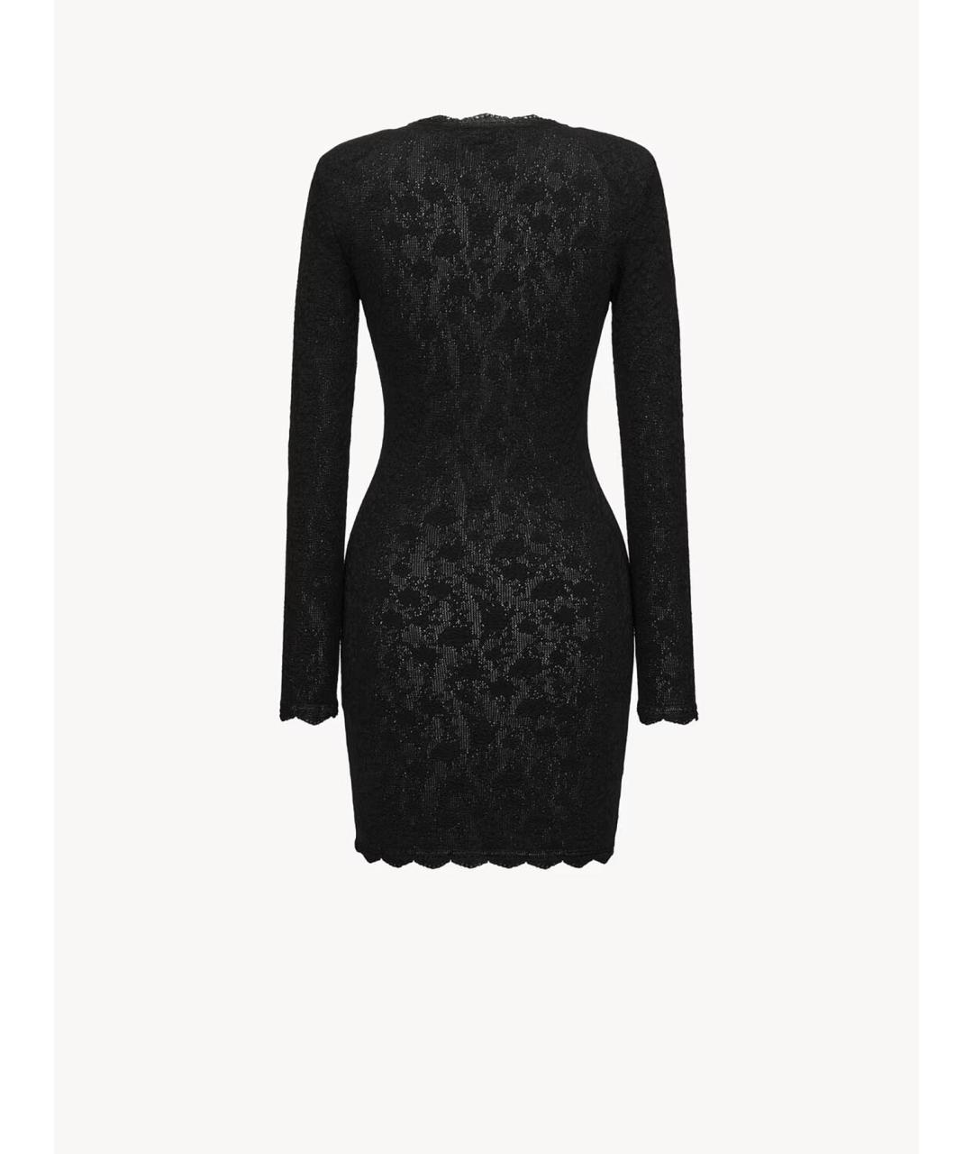 SAINT LAURENT Черное вискозное повседневное платье, фото 4