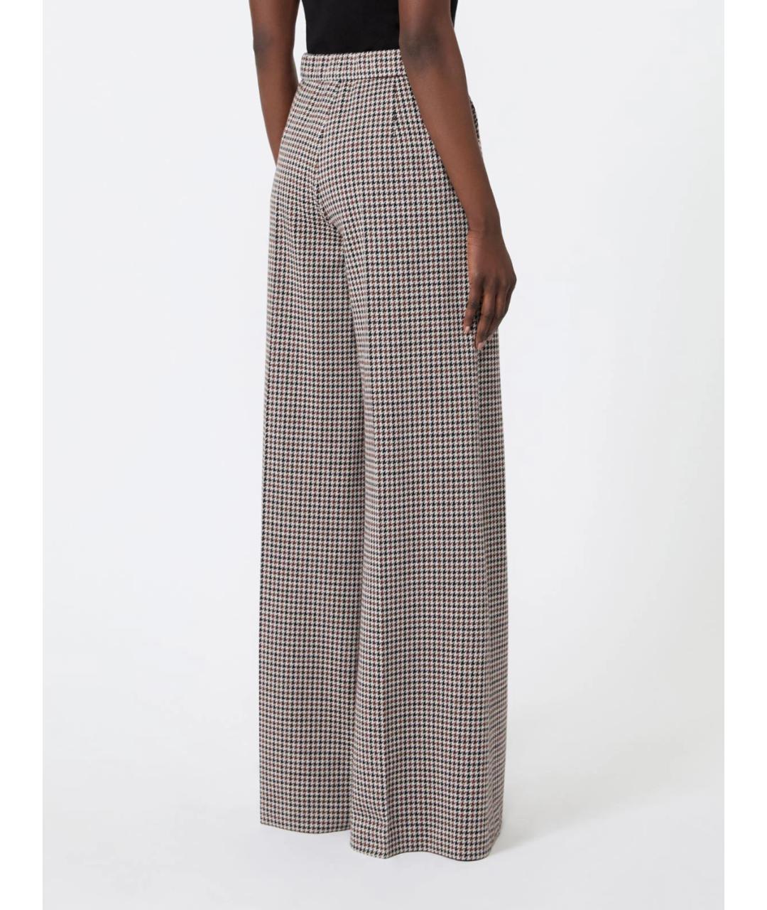 MAX MARA Мульти шерстяные прямые брюки, фото 4
