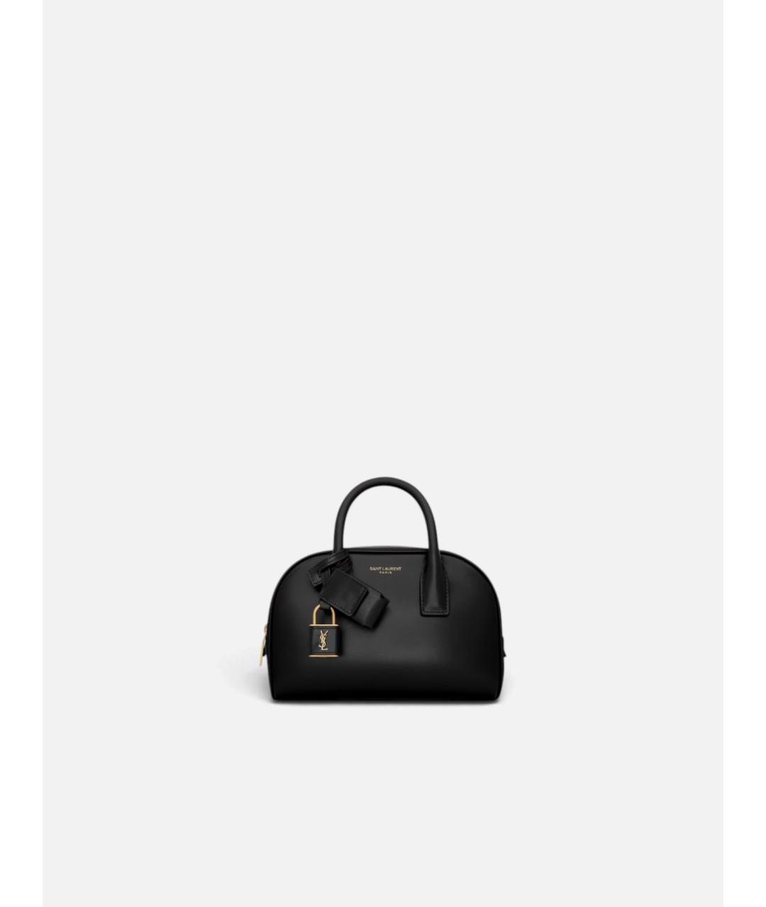 SAINT LAURENT Черная кожаная сумка тоут, фото 2