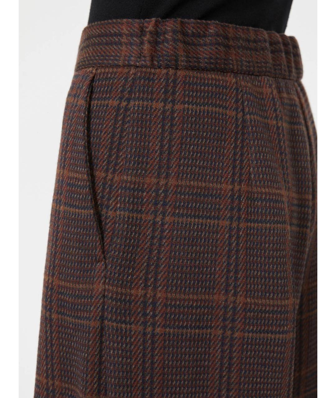MAX MARA Мульти шерстяные брюки широкие, фото 5