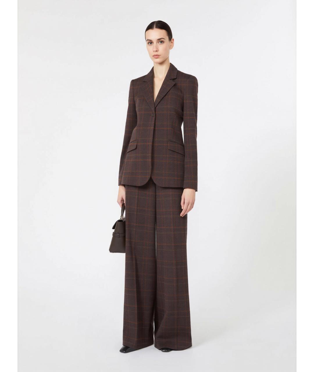 MAX MARA Мульти шерстяные брюки широкие, фото 2
