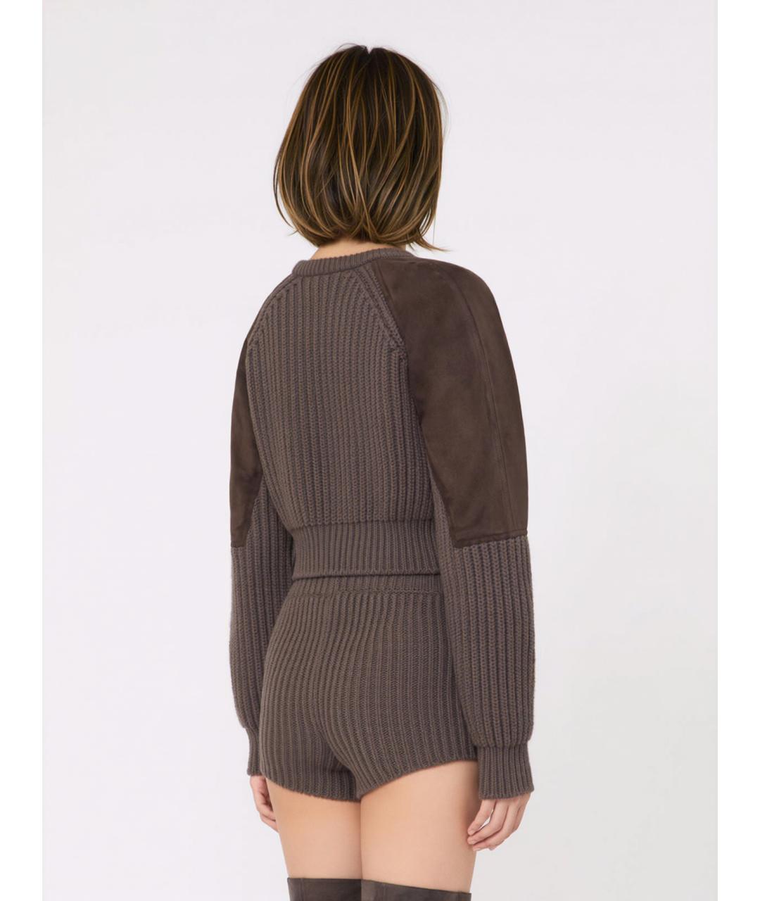 MAX MARA Коричневый шерстяной джемпер / свитер, фото 4
