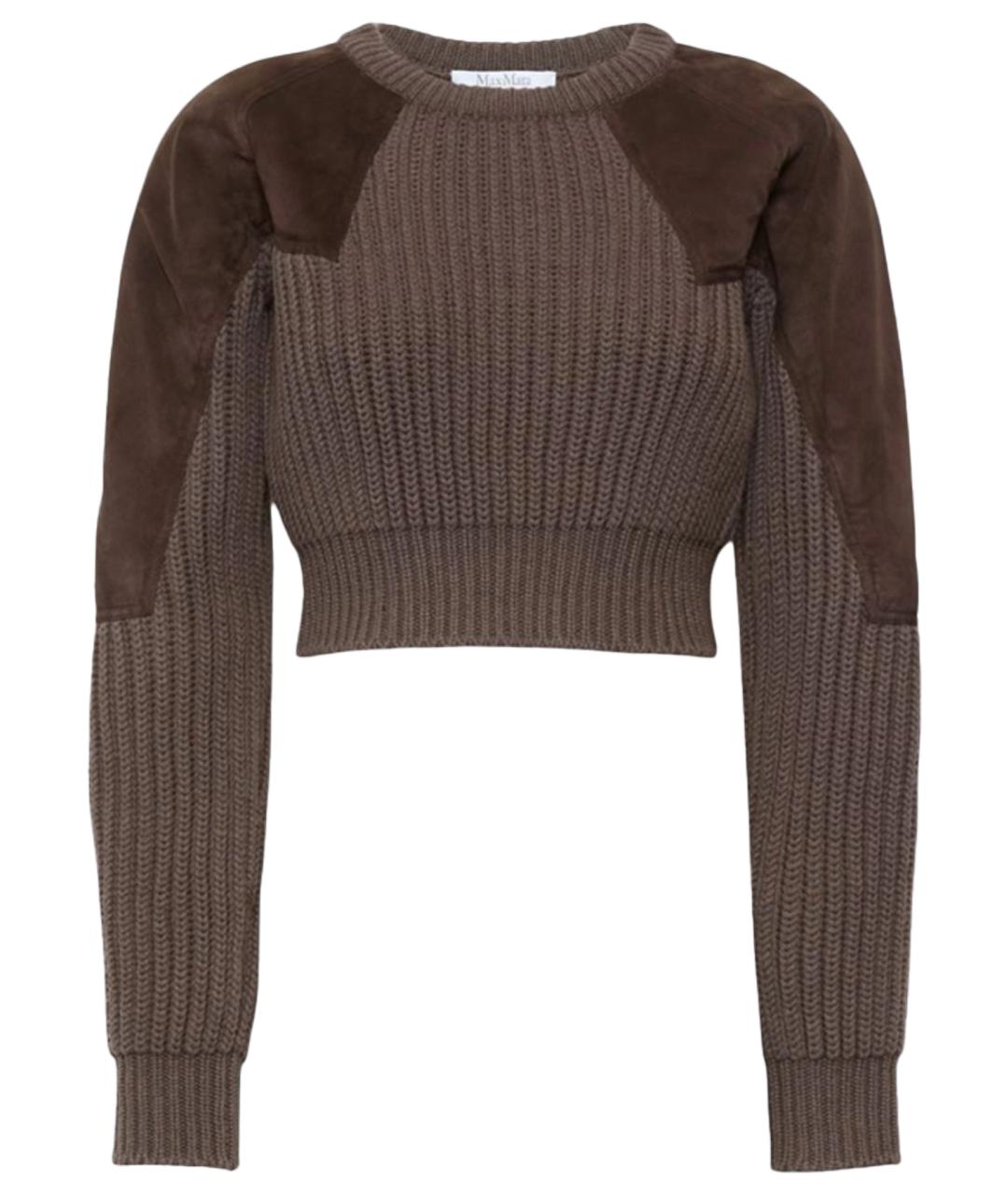 MAX MARA Коричневый шерстяной джемпер / свитер, фото 1