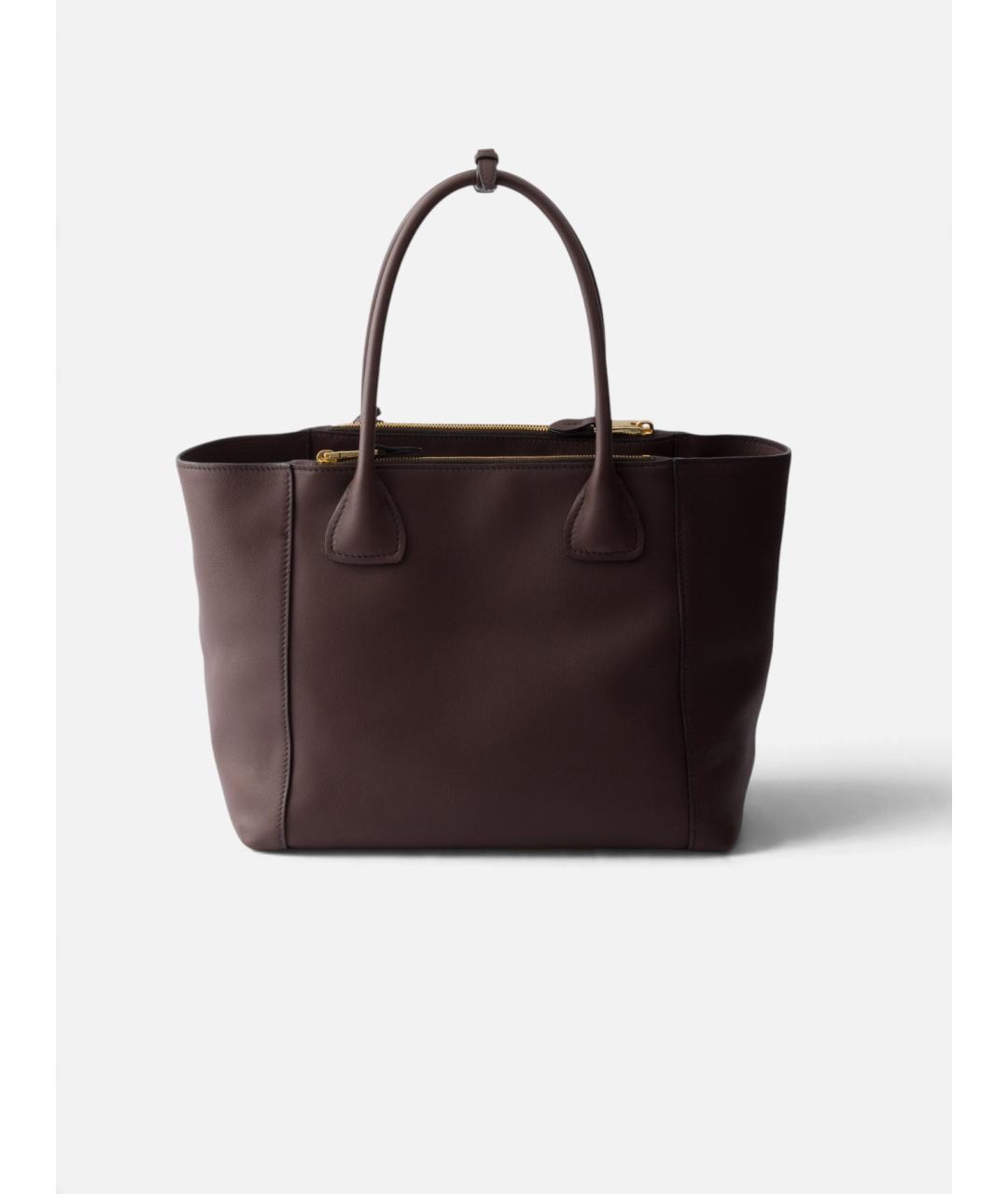 PRADA Коричневая кожаная сумка тоут, фото 2