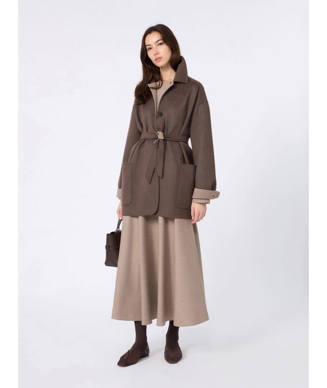 MAX MARA Коричневая кашемировая куртка, фото 3