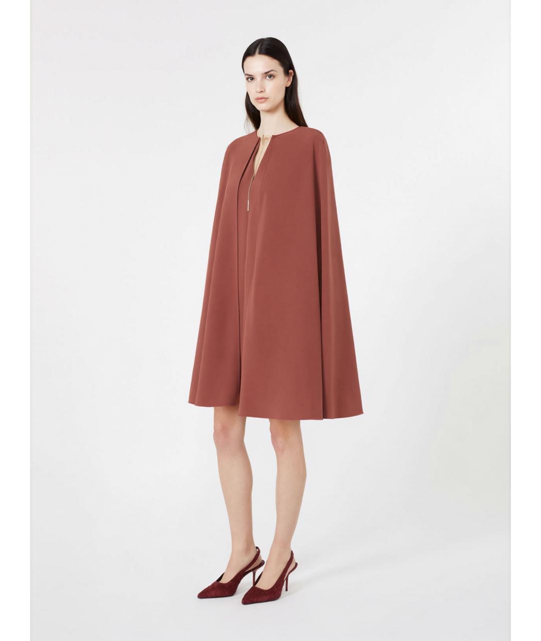 MAX MARA Розовое ацетатное коктейльное платье, фото 3