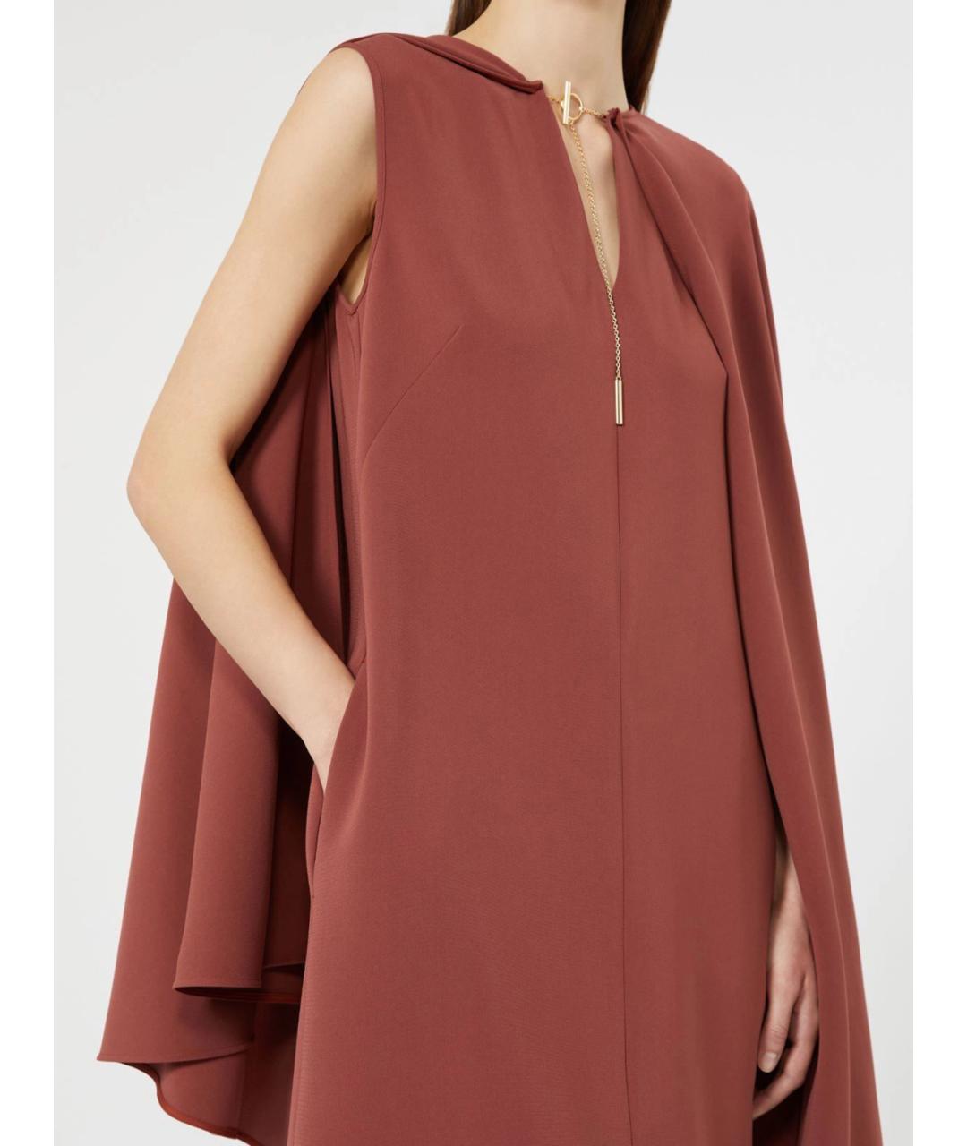 MAX MARA Розовое ацетатное коктейльное платье, фото 5