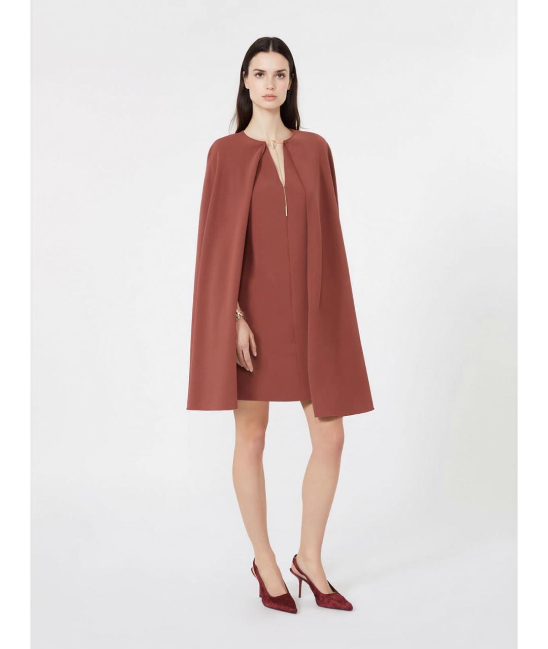 MAX MARA Розовое ацетатное коктейльное платье, фото 2