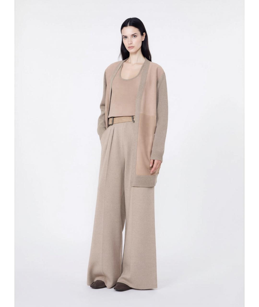 MAX MARA Бежевый шерстяной кардиган, фото 2