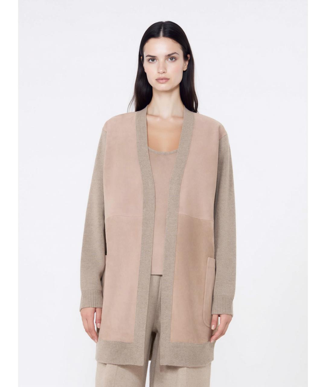 MAX MARA Бежевый шерстяной кардиган, фото 3