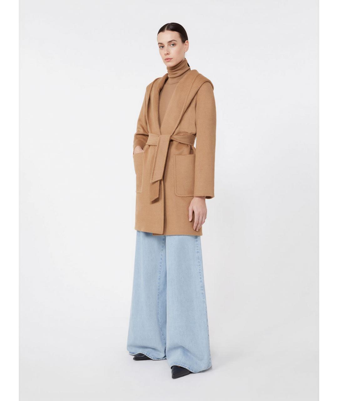 MAX MARA Бежевое шерстяное пальто, фото 2